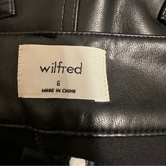 Wilfred The Melina Vegan Leather High Rise Straight Leg Pants size 6 - Picture 7 of 8